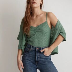 Madewell Green Textured Camisole Top
